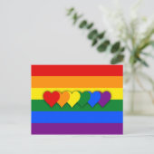 LGBT-Flagge Postkarte (Stehend Vorderseite)
