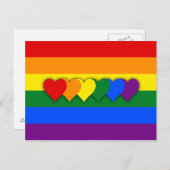 LGBT-Flagge Postkarte (Vorne/Hinten)