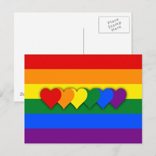 LGBT-Flagge Postkarte (Vorne/Hinten)