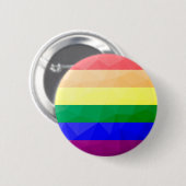 LGBT-Flagge Regenbogenlinien geometrisches Maschen Button (Vorne & Hinten)