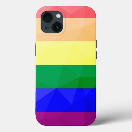 LGBT-Flagge Regenbogenlinien geometrisches Maschen Case-Mate iPhone Hülle (Rückseite)