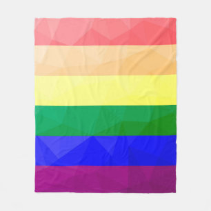 LGBT-Flagge Regenbogenlinien geometrisches Maschen Fleecedecke