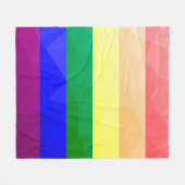 LGBT-Flagge Regenbogenlinien geometrisches Maschen Fleecedecke (Vorderseite (Horizontal))