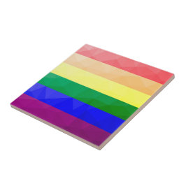 LGBT-Flagge Regenbogenlinien geometrisches Maschen Fliese