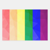 LGBT-Flagge Regenbogenlinien geometrisches Maschen Geschenkpapier Set (Vorderseite 3)