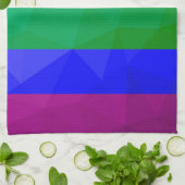 LGBT-Flagge Regenbogenlinien geometrisches Maschen Geschirrtuch (Gefaltet)