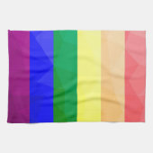 LGBT-Flagge Regenbogenlinien geometrisches Maschen Geschirrtuch (Horizontal)