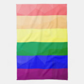 LGBT-Flagge Regenbogenlinien geometrisches Maschen Geschirrtuch (Vertikal)
