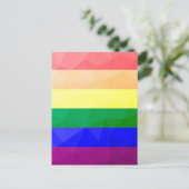LGBT-Flagge Regenbogenlinien geometrisches Maschen Postkarte (Stehend Vorderseite)