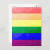 LGBT-Flagge Regenbogenlinien geometrisches Maschen Postkarte (Vorne/Hinten)