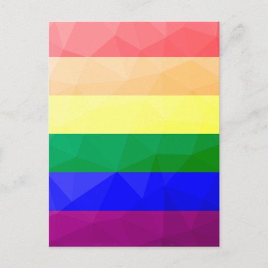 LGBT-Flagge Regenbogenlinien geometrisches Maschen Postkarte (Vorderseite)
