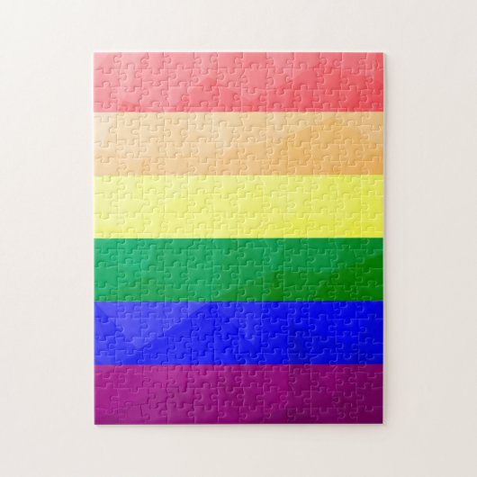 LGBT-Flagge Regenbogenlinien geometrisches Maschen Puzzle (Vertikal)