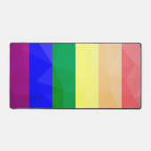 LGBT-Flagge Regenbogenlinien geometrisches Maschen Schreibtischunterlage (Vorderseite)
