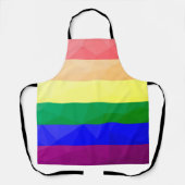 LGBT-Flagge Regenbogenlinien geometrisches Maschen Schürze (Vorderseite)