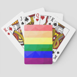 LGBT-Flagge Regenbogenlinien geometrisches Maschen Spielkarten
