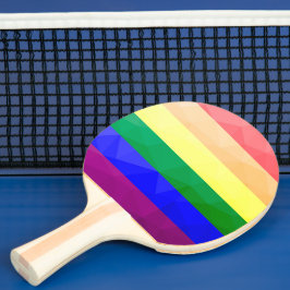 LGBT-Flagge Regenbogenlinien geometrisches Maschen Tischtennis Schläger