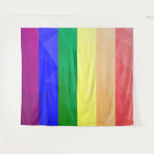 LGBT-Flagge Regenbogenlinien geometrisches Maschen Wandteppich (Vorderseite (Horizontal))