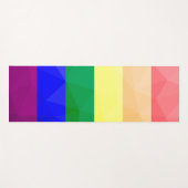 LGBT-Flagge Regenbogenlinien geometrisches Maschen Yogamatte (Vorderseite (Horizontal))