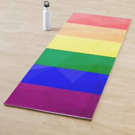 LGBT-Flagge Regenbogenlinien geometrisches Maschen Yogamatte