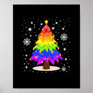 LGBT-Flagge Weihnachtsbaum Frohe Weihnachten Gay L Poster