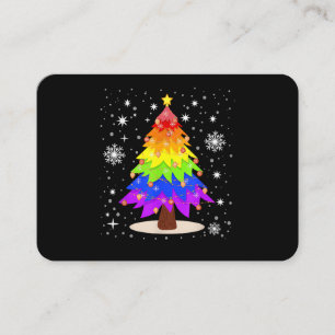 LGBT-Flagge Weihnachtsbaum Frohe Weihnachten Gay L Visitenkarte