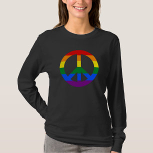 LGBT-Flaggenfriedenszeichen Hoodie T-Shirt