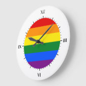 LGBT-Flaggenuhren Große Wanduhr (Winkel)