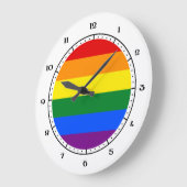 LGBT-Flaggenuhren Große Wanduhr (Winkel)