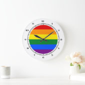 LGBT-Flaggenuhren Große Wanduhr (Zuhause)