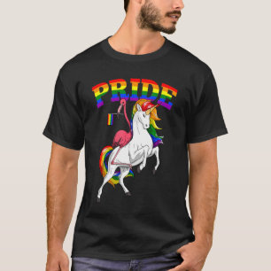 Lgbt Flamingo Bird Unicorn Gay Pride Rainbow Lgbtq T-Shirt
