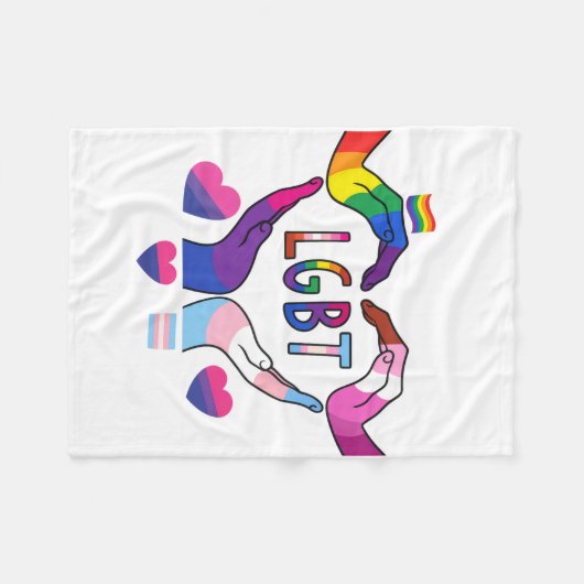 LGBT Fleece Blanket (Vorderseite (Horizontal))