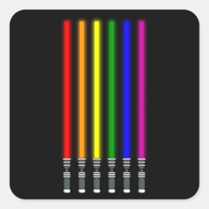 LGBT-FLIGHTSABER-LGBT-Pride Monat LGBTQ-Regenbogen Quadratischer Aufkleber