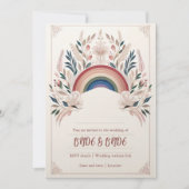 LGBT Floral Wedding Einladung (Vorderseite)