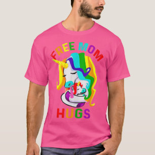 LGBT Free Mama Hugs UnicornGay Pride Lgbt Rainbow T-Shirt