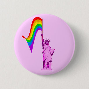 LGBT Freiheitsstatue Knopf Button