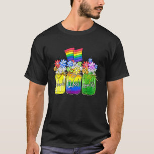 Lgbt Frieden Liebe Gleichheit Regenbogen Floral Lg T-Shirt