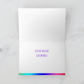 LGBT Funny Rainbow Colors Holiday Card Karte (Innenseite)