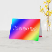 LGBT Funny Rainbow Colors Holiday Card Karte (Gelbe Blume)