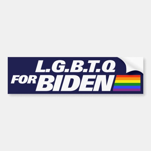 LGBT für Biden 2024 Autoaufkleber (Vorne)
