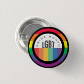 LGBT für den Monat mit Regenbogenthema Button (Vorne & Hinten)