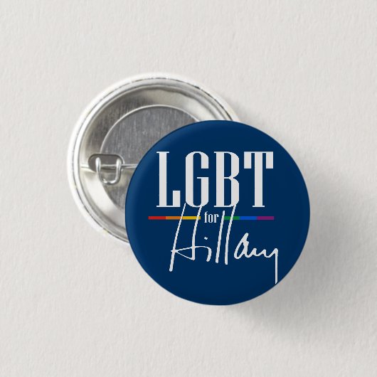 LGBT FÜR HILLARY BUTTON (Vorne & Hinten)