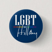 LGBT FÜR HILLARY BUTTON (Vorderseite)