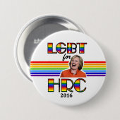 LGBT für Hillary Button (Vorne & Hinten)