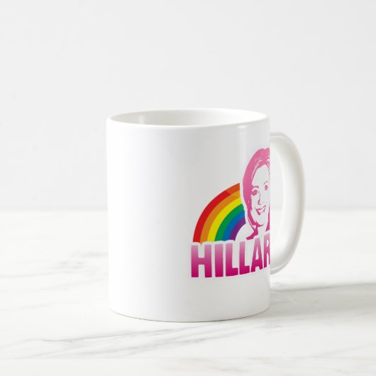 LGBT FÜR HILLARY CLINTON 2016 - .PNG KAFFEETASSE (VorderseiteRechts)