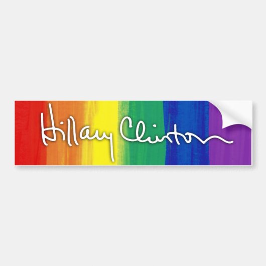 LGBT für Hillary Clinton Autoaufkleber (Vorne)