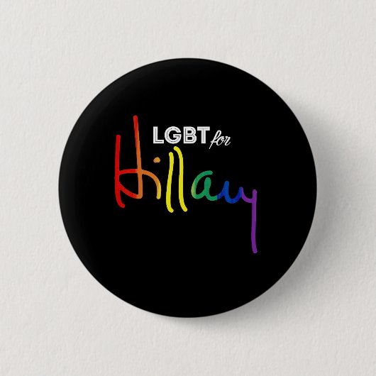 LGBT für Hillary Clinton Button (Vorderseite)