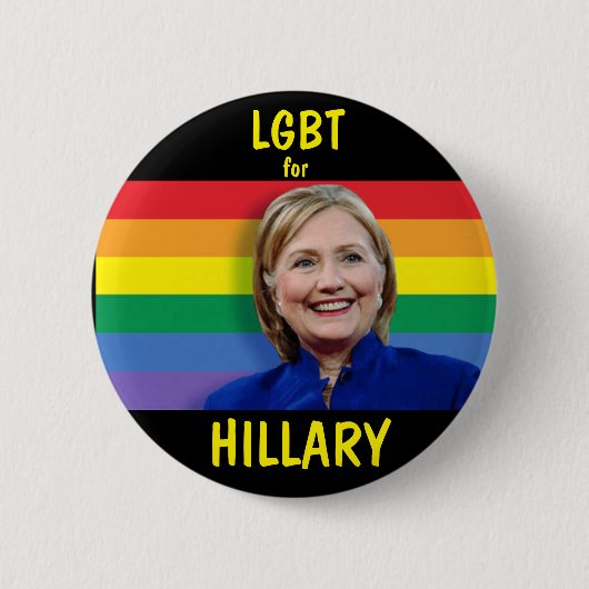 LGBT für Hillary Clinton Button (Vorderseite)