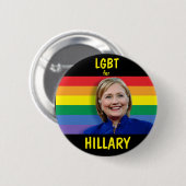 LGBT für Hillary Clinton Button (Vorne & Hinten)