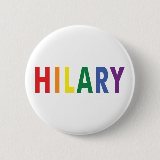 LGBT für Hillary Clinton Pinback Button (Vorderseite)