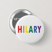 LGBT für Hillary Clinton Pinback Button (Vorne & Hinten)